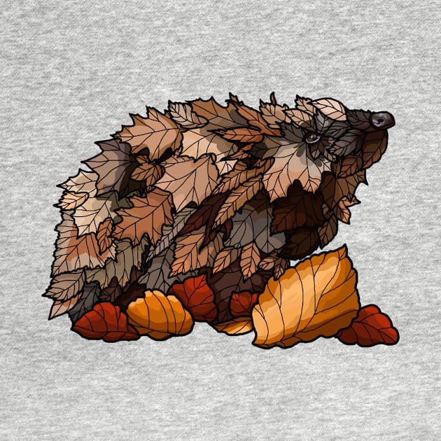 Autumn leaves Hedgehog by HighFives555